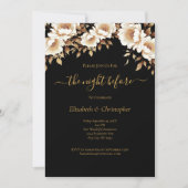 ナイトウィザブラック金ゴールドフローラリハーサルディナー 招待状 (正面)