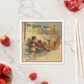 ナイトウィズクリスマスヴィンテージサンタナプキンス スタンダードカクテルナプキン (インサイチュ)