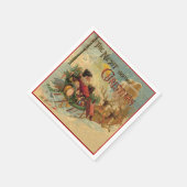 ナイトウィズクリスマスヴィンテージサンタナプキンス スタンダードカクテルナプキン (角)