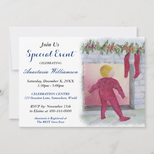 ナイトウィークリスマスパーティーイベント招待状 招待状 (正面)