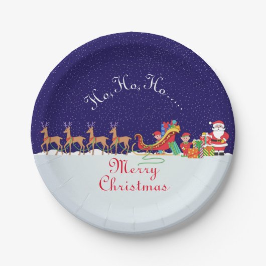 ナイトウィークリスマス紙プレート ペーパープレート (正面)