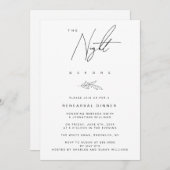 ナイトウィーブランチリハーサルディナー招待状 招待状 (正面/裏面)