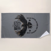 ナイトウォッチのモットー ビーチタオル (正面)