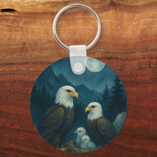 ナイトウォッチ – 星の下のイーグル家族 キーホルダー (正面)