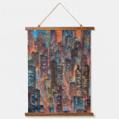 ナイトウォールタペストリーの街並み 吊り下げ型タペストリー (正面)