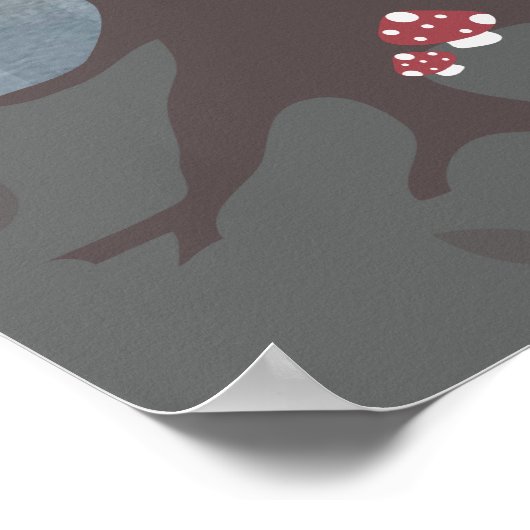 ナイトウッドランド熊の赤ちゃんシャワーポスター ポスター (角)