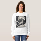 ナイトウルフハウル – 月光と森の美学 スウェットシャツ (正面フル)