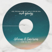 ナイトエレガントスカイスター銀河系サンセット結婚ズ ワイングラスタグ (正面)