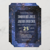 ナイトエレガントスカイ/宇宙テーマ結婚式招待状 招待状 (正面/裏面)