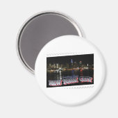 ナイトエンパイア州のニューヨークのスカイライン マグネット (正面/裏面)