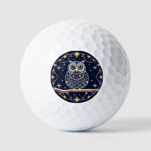 🦉 ナイトオウルゴルフボール 夜空 スポーツギフト ⛳ ゴルフボール