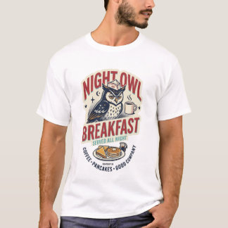 ナイトオウルブレックファストレトロダイナーナイトシフト90Tシャツ Tシャツ