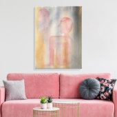 ナイトオブレッドムーンウォーターカラープリント キャンバスプリント (インサイチュ (リビング))