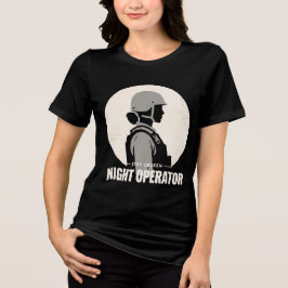 ナイトオペレーターヴィンテージ女性用タクティカルTシャツ トライブレンドＴシャツ