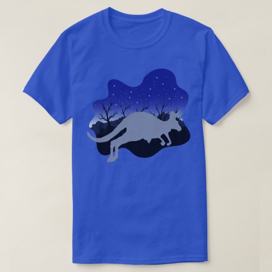 ナイトオーストラリア動物園の動物カンガルー Tシャツ (デザイン正面)