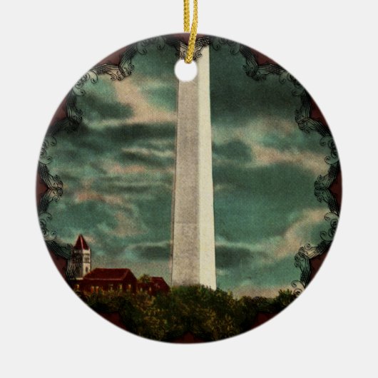 ナイトオーナメント ワシントン・モニュメント セラミックオーナメント (正面)