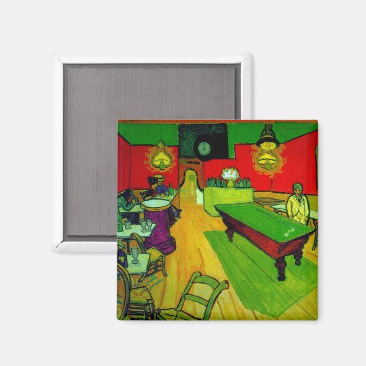 ナイトカフェプレイスラマルティーヌヴァンゴッホファインアート マグネット (正面/裏面)