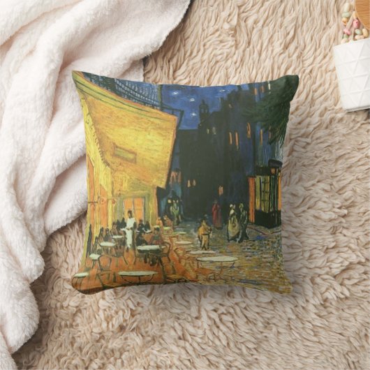 ナイトカフェ絵を描ズby vanゴッホ枕 クッション (ブランケット)