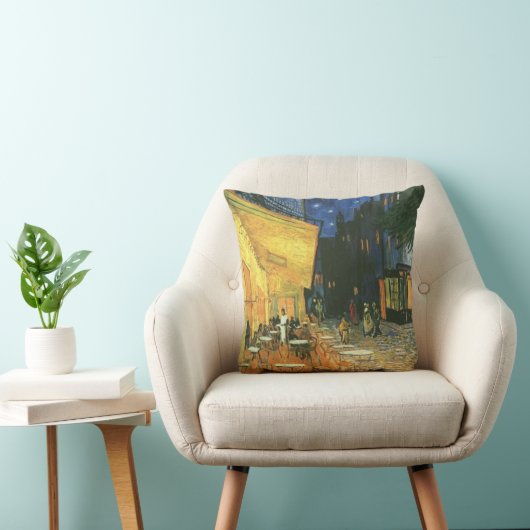 ナイトカフェ絵を描ズby vanゴッホ枕 クッション (椅子)