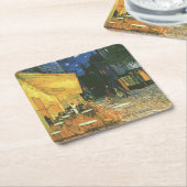 ナイトカフェ絵画ズバイバンゴッホ スクエアペーパーコースター (アングル)