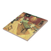 ナイトカフェ、プレイスラマルティーヌバイビンセント・ヴァン・ゴッホ タイル (側面)