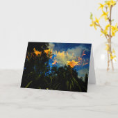 ナイトカードの森の中で カード (黄色い花)