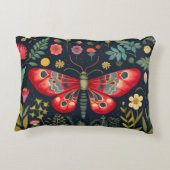 ナイトガーデンの中の赤い蛾 アクセントクッション (裏面)