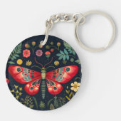ナイトガーデンの中の赤い蛾 キーホルダー (裏面)