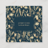 ナイトガーデンボタニカルフローラプラントシモダンック スクエア名刺 (正面)