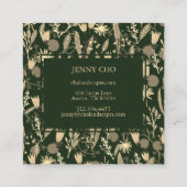 ナイトガーデンボタニカルフローラプラントシモダンック スクエア名刺 (裏面)