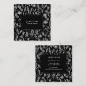 ナイトガーデンボタニカルフローラプラントシモダンック スクエア名刺 (正面/裏面)