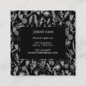 ナイトガーデンボタニカルフローラプラントシモダンック スクエア名刺 (裏面)