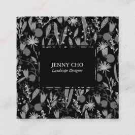 ナイトガーデンボタニカルフローラプラントシモダンック スクエア名刺