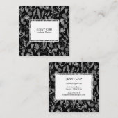 ナイトガーデンボタニカルフローラプラントシモダンック スクエア名刺 (正面/裏面)