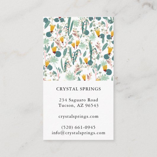 ナイトガーデンボタニカルプラントシモダンックフローラ 名刺 (裏面)