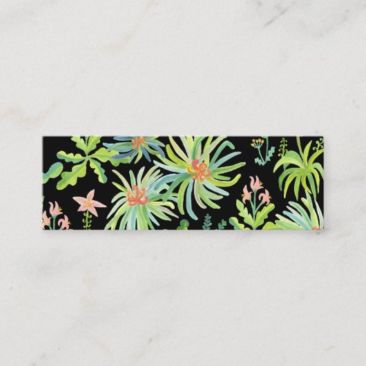 ナイトガーデン水彩植物園カラフルエレガント スキニー名刺 (正面)