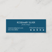 ナイトガーデン水彩植物園カラフルエレガント スキニー名刺 (裏面)