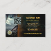 ナイトキャッスル幽霊のよく出るハロウィーンビジネスカード 名刺 (裏面)