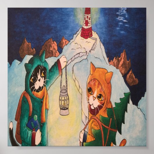 ナイトキャッツのクリスマスライトハウス ポスター (正面)