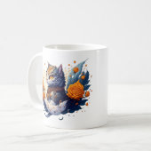 ナイトキャットヒーローウォリアーとバラの子供 コーヒーマグカップ (正面左)