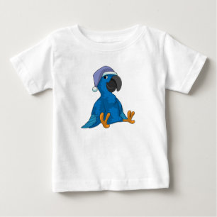 ナイトキャップで寝る時にオウム ベビーTシャツ