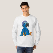 ナイトキャップで寝る時にオウム Tシャツ (正面フル)