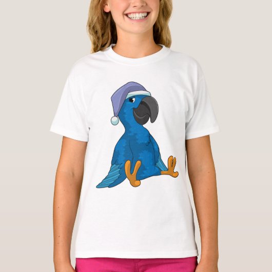 ナイトキャップで寝る時にオウム Tシャツ (正面)