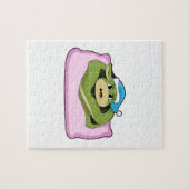 ナイトキャップで眠るヘビ ジグソーパズル (横)