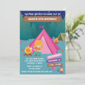 ナイトキャンピングバースデーパーティレッドヘアガールインビタット 招待状 (スタンド正面)