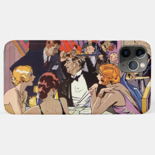 ナイトクラブでのヴィンテージ アールデコ カクテル パーティ iPhone 11 PRO MAXケース