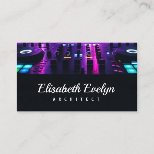 ナイトクラブのテーブルのDjミキサー 名刺 (正面)