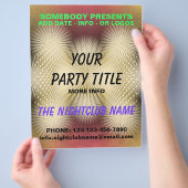 ナイトクラブのパーティーフライヤー チラシ (手)