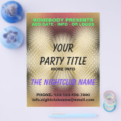 ナイトクラブのパーティーフライヤー チラシ (シングル)