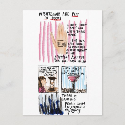 ナイトクラブは運命の淵 ポストカード (正面)